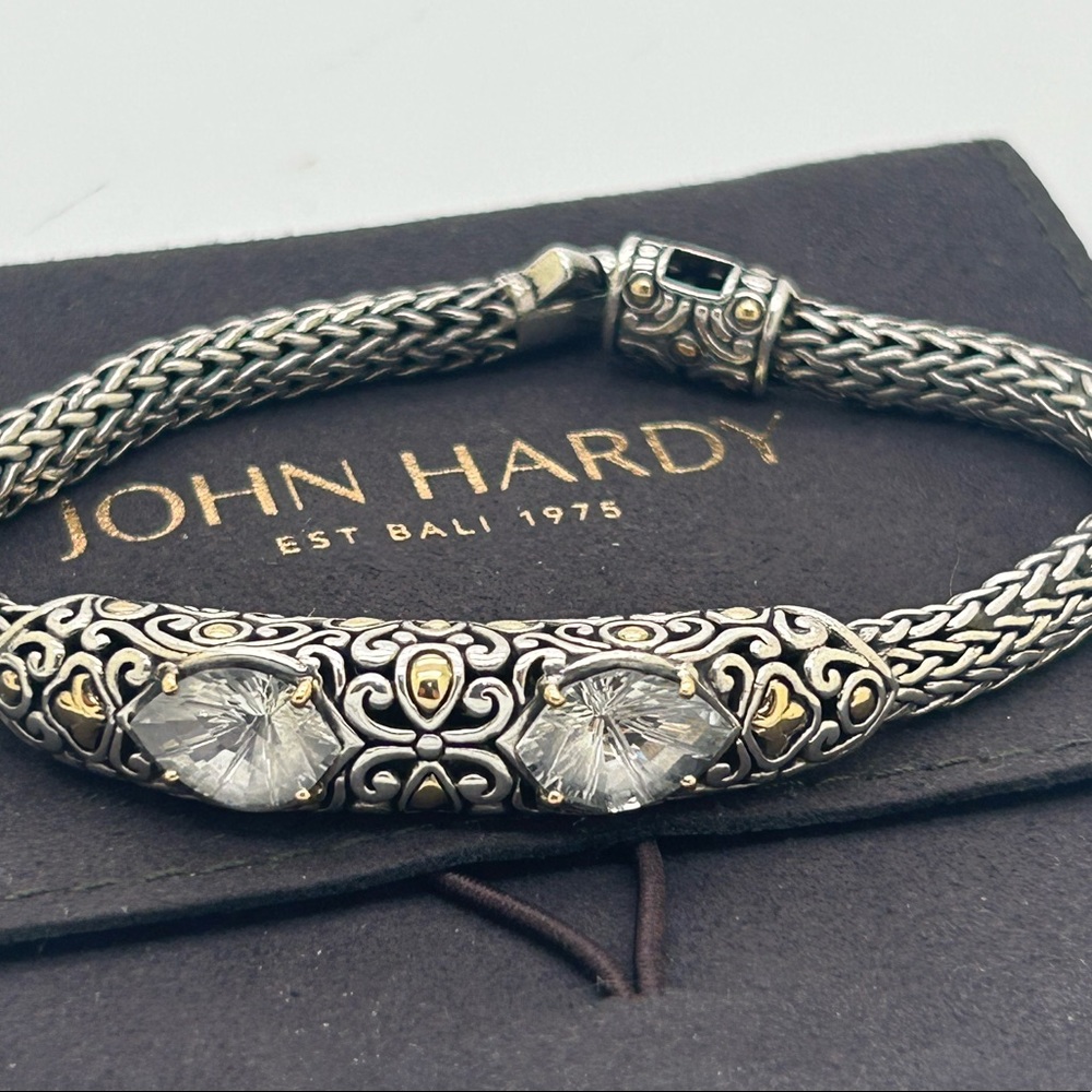 John Hardy 925 18KT White Topaz Bracelet